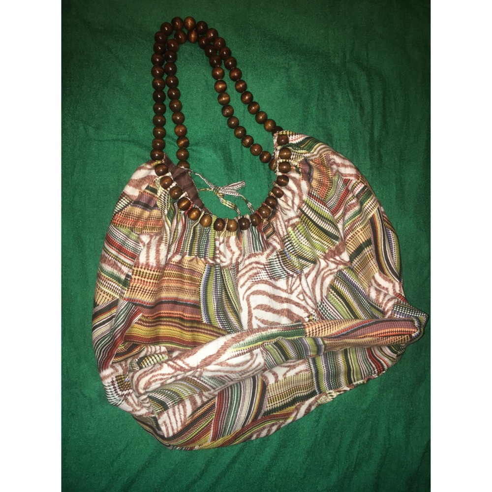 Exotic Summer Strap Patterns Tote Hobo Bag, Picnic,Beach & Vacation Light Design